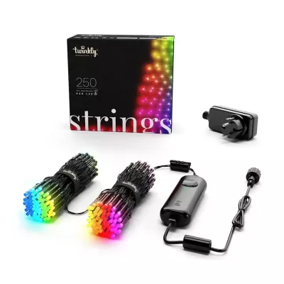 Inteligentne oświetlenie Twinkly Strings 250 Led RGB black wire/Plug F (EU type)