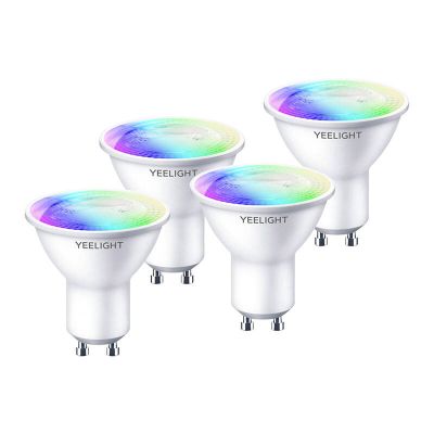 Zestaw inteligentnych żarówek Yeelight W1 GU10 - kolor, 4szt Zestaw inteligentnych żarówek Yeelight W1 GU10 - kolor, 4szt