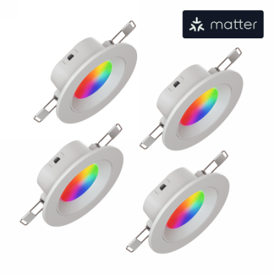 Nanoleaf Essentials Smart Downlight - oświetlenie punktowe 4 sztuki (Matter) Nanoleaf Essentials Smart Downlight - oświetlenie punktowe 4 sztuki (Matter)