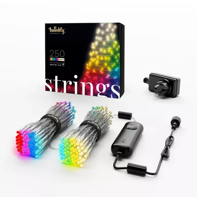 Inteligentne oświetlenie Twinkly Strings 250 Led RGBW black wire/Plug F (EU type)