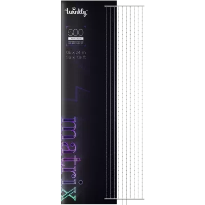 Kurtyna świetlna Twinkly Matrix - 500 RGB LED Lights Pearl Shaped, Clear Wire, Plug Type F