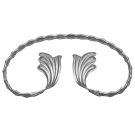 Spirala kuta typu C fakturowana z liściem 12x6 mm H220 x L120 mm
