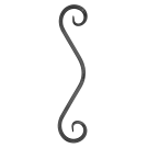 Spirala kuta typu E 12x12 mm H450 x L90 mm Spirala kuta typu E 12x12 mm H450 x L90 mm
