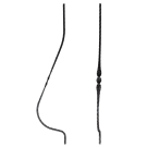 Tralka stalowa balkonowa fakturowana 12x12 mm H950xL200 mm Tralka stalowa balkonowa fakturowana 12x12 mm H950xL200 mm