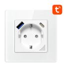Inteligentne gniazdo ścienne WiFi Avatto N-WOT10-USB-W USB i USB-C TUYA – białe Inteligentne gniazdo ścienne WiFi Avatto N-WOT10-USB-W USB i USB-C TUYA – białe