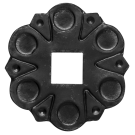 Maskownica stalowa kuta otworowana 26x26 mm fi 105 x 4 mm Maskownica stalowa kuta otworowana 26x26 mm fi 105 x 4 mm