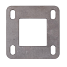 Płytka montażowa do słupka ze stali czarnej 80x80 mm – otwór 40 mm