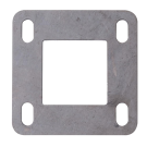 Płytka montażowa do słupka ze stali czarnej 100x100 mm – otwór 50 mm