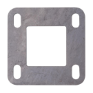 Płytka montażowa do słupka ze stali czarnej 120x120 mm – otwór 60 mm