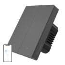 Inteligentny przełącznik ścienny WiFi SONOFF M5-2C-80 (2-kanałowy, do ramki, grafitowy) Inteligentny przełącznik ścienny WiFi SONOFF M5-2C-80 (2-kanałowy, do ramki, grafitowy)