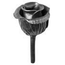 Pączek róży ozdobny stalowy H60 x L45 mm Pączek róży ozdobny stalowy H60 x L45 mm
