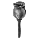 Pączek róży ozdobny stalowy H75 x L30 mm Pączek róży ozdobny stalowy H75 x L30 mm