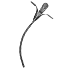 Kwiat kuty prawy fi12 mm H430 x L190 mm