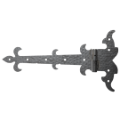 Zawias pasowy ozdobny prawy H178 x L342 x 3 mm Zawias pasowy ozdobny prawy H178 x L342 x 3 mm