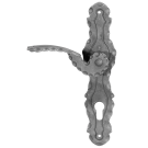 Klamka do drzwi z szyldem 90 lewa H263xL60x3 mm Klamka do drzwi z szyldem 90 lewa H263xL60x3 mm
