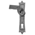 Klamka do drzwi z szyldem 90 lewa H260xL52x3 mm