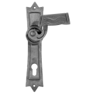 Klamka do drzwi z szyldem 90 prawa H260xL52x3 mm