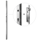 Słupek40x40x1,5x1500 mm z kasetą na zamek hakowy H40
