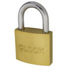 Kłódka żeliwna QLOCK 40 mm złota Kłódka żeliwna QLOCK 40 mm złota