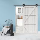 System drzwi przesuwnych typu barn door – wzór: village – bez drzwi
