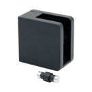 Uchwyt do szkła prostokątny - 45x45x26 mm, do powierzchni płaskiej ze wspornikiem, antracytowy