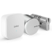 Zdjęcie Zestaw inteligentny zamek Tedee Lock GO2 (aluminium) srebrny z białym przyciskiem + Tedee Bridge Wi-Fi + wkładka modułowa SLR 30-61/30 mm (typ A)
