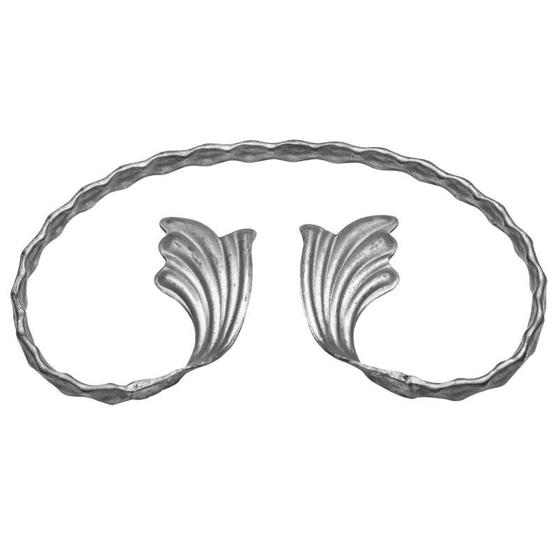 Spirala kuta typu C fakturowana z liściem 12x6 mm H220 x L120 mm