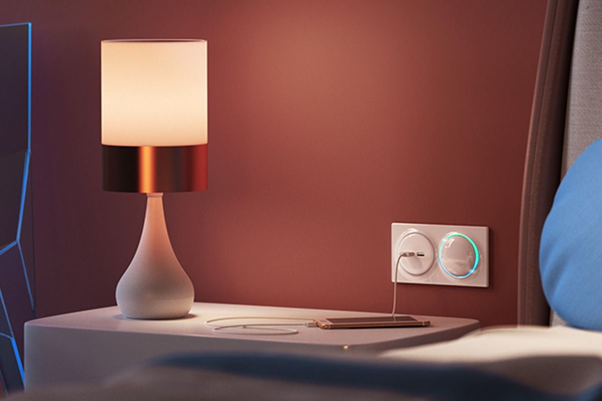 Przycisk FIBARO - biały przycisk, przeźroczysty pierścień (FG-WDSEU221-AS-8100)