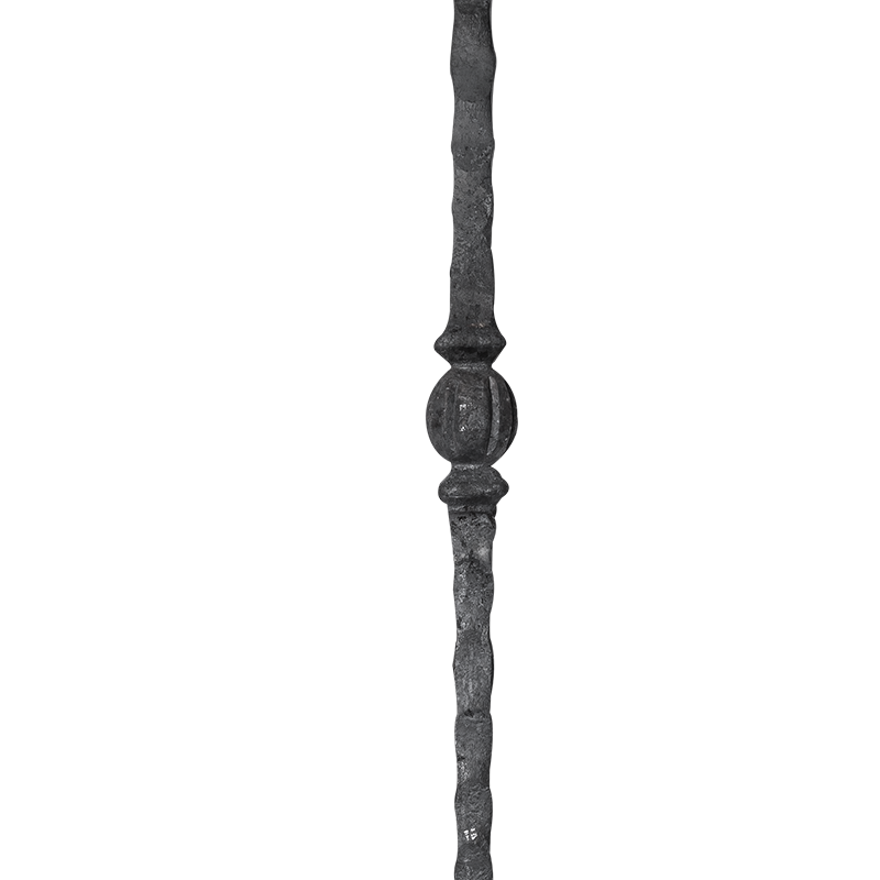 Słup stalowy 25x25 mm z elementem ozdobnym H1200 x L50 mm