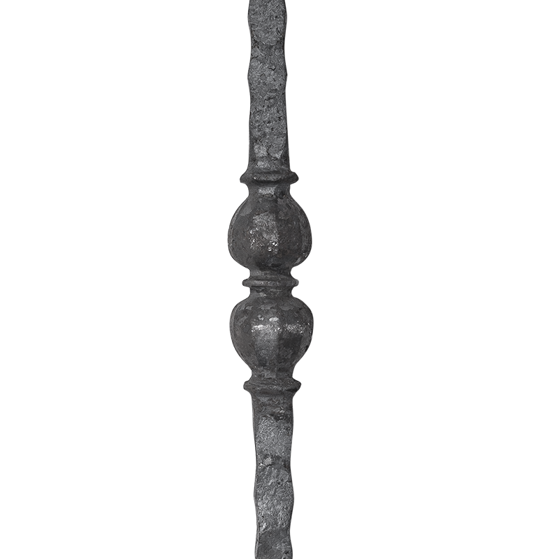 Słup stalowy 25x25mm z elementem ozdobnym H1200 x L66 mm Słup stalowy 25x25mm z elementem ozdobnym H1200 x L66 mm