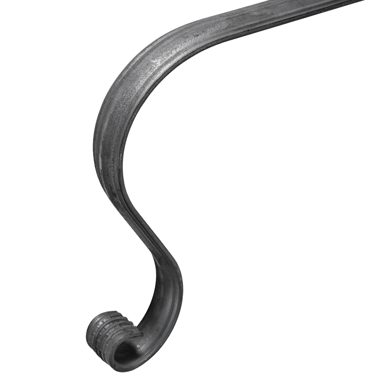 Zakończenie pochwytu stalowe kute 40x12 mm, L400 mm