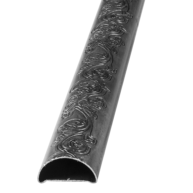 Pochwyt stalowy fakturowany kwiaty 60x32 mm L3000 x 1,5 mm