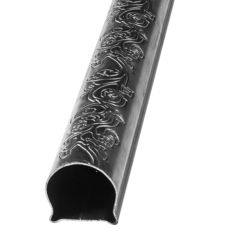 Pochwyt stalowy fakturowany kwiaty 54x54 mm l3000 x 1,5 mm