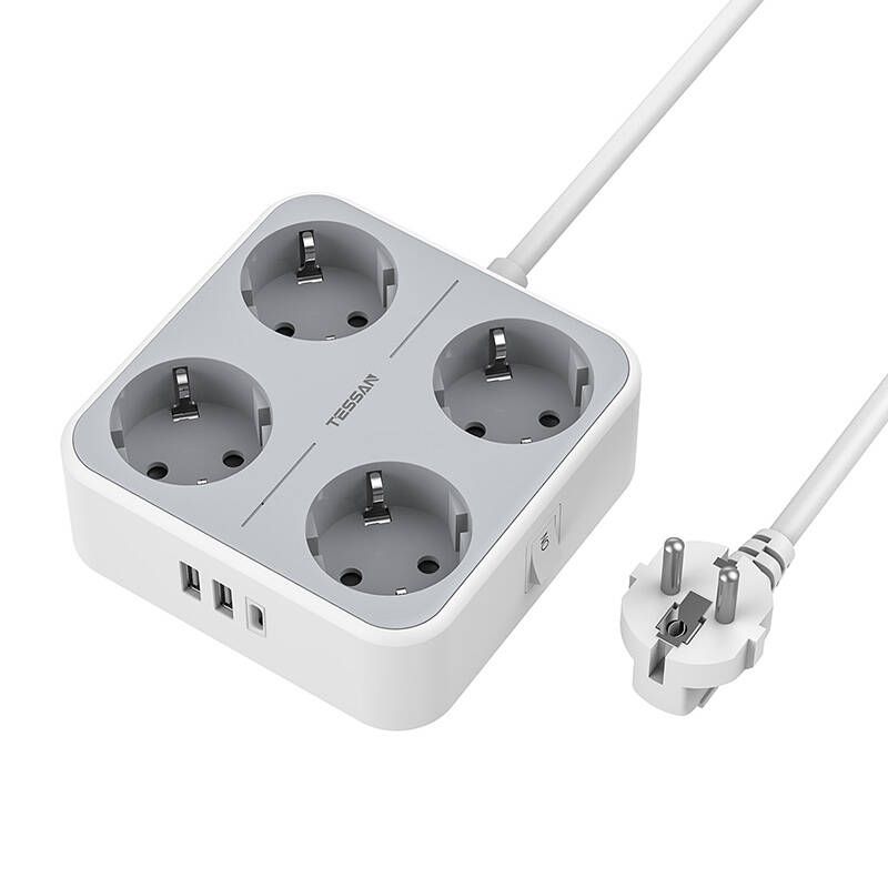 Listwa zasilająca TESSAN TS-302-C-GR Listwa zasilająca TESSAN TS-302-C-GR