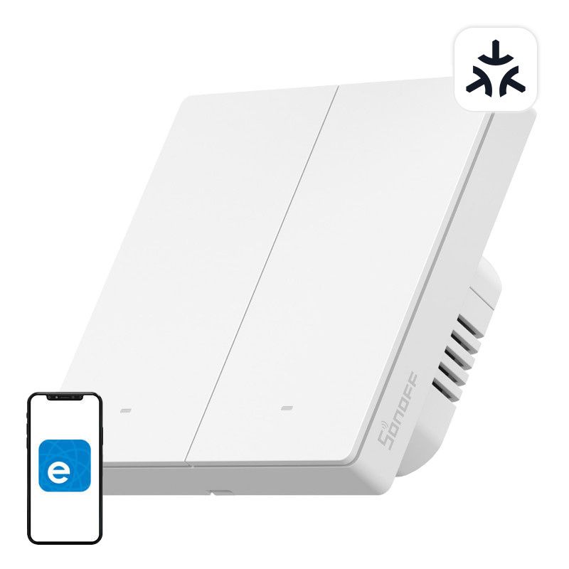 Inteligentny przełącznik ścienny WiFi SONOFF M5-2C-86W Matter (2-kanałowy)