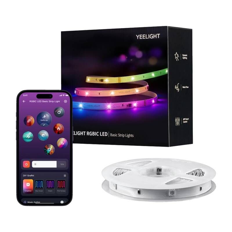 Pasek LED RGBIC Yeelight Led Basic Strip Lights - o długości 12 m
