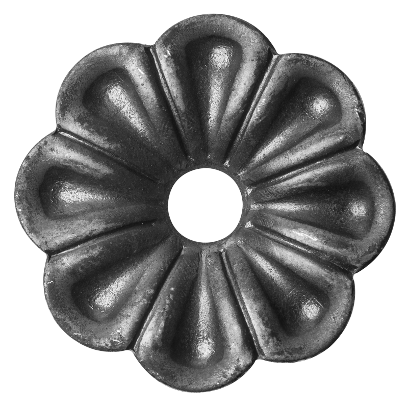Kwiat stalowy ozdobny fi 60 x 2 mm otwór fi 12 mm