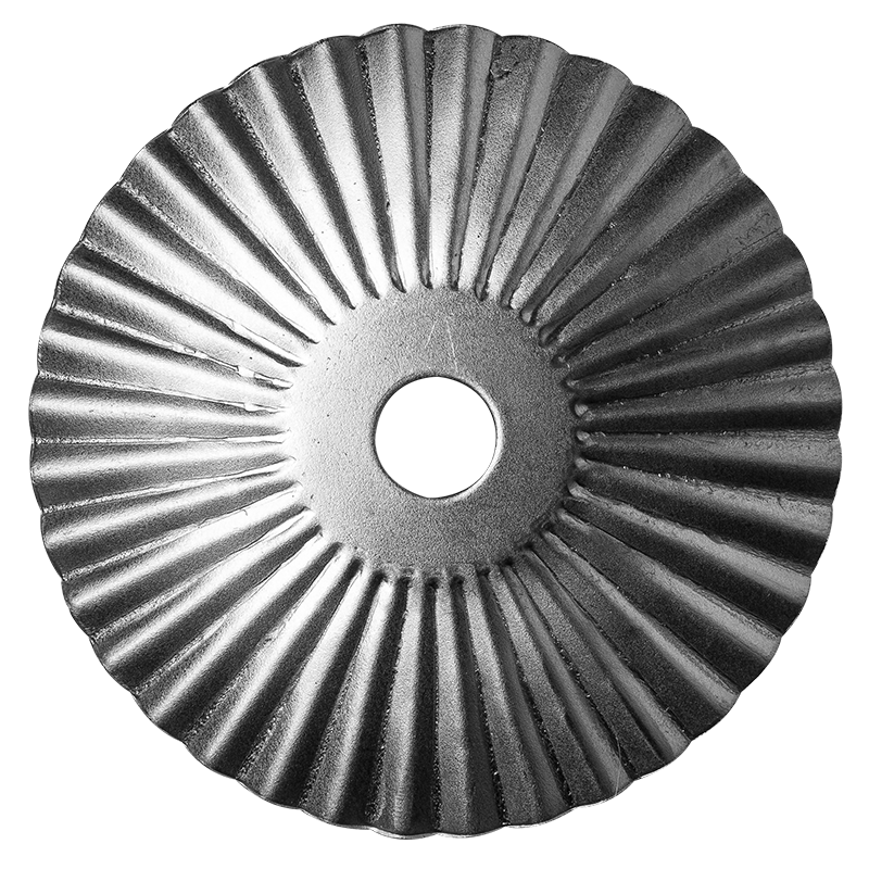 Kwiatek stalowy ozdobny fi 70 x otwór 10 mm x 0,8 mm