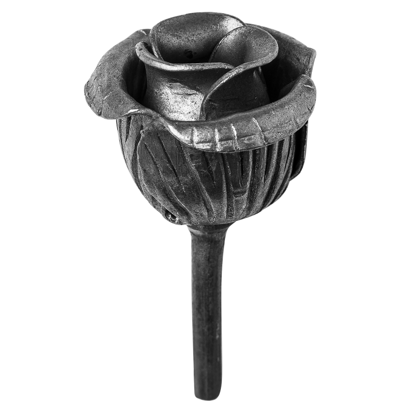 Pączek róży ozdobny stalowy H60 x L45 mm