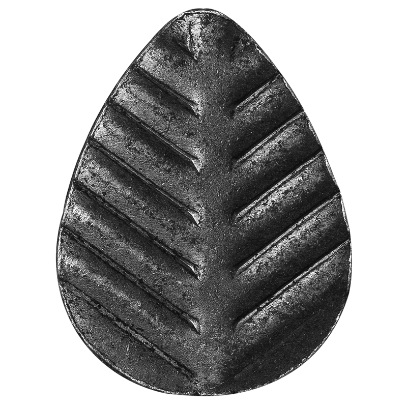 Listek stalowy ozdobny H45 x L33 x 1 mm