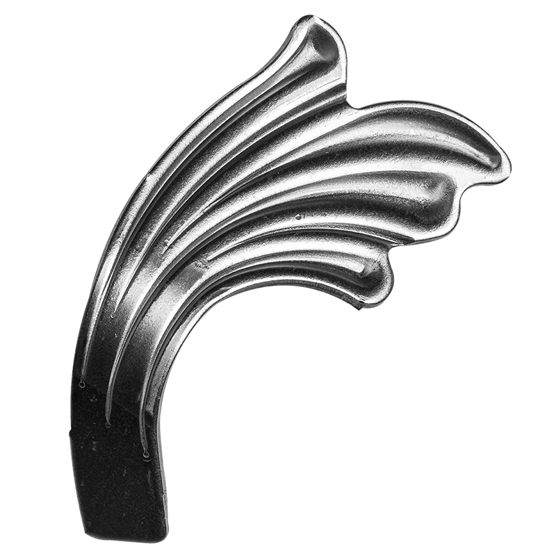 Liść stalowy ozdobny H90 x L50 x 2,5 mm prawy