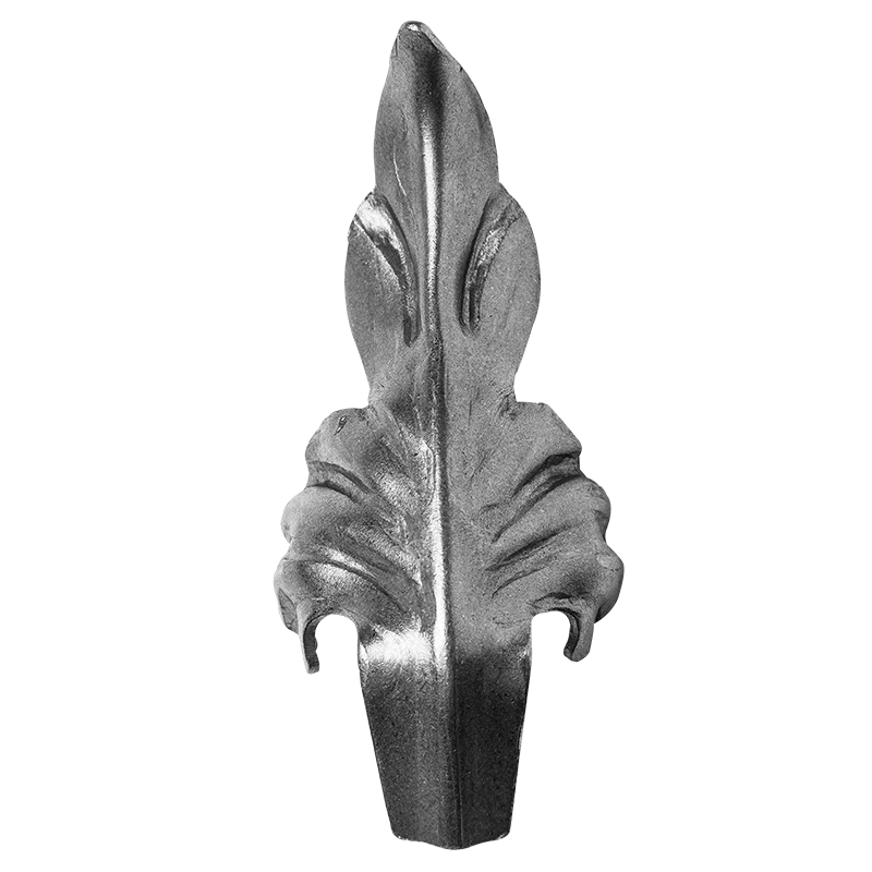 Liść stalowy ozdobny H150 x L60 x 2.5 mm