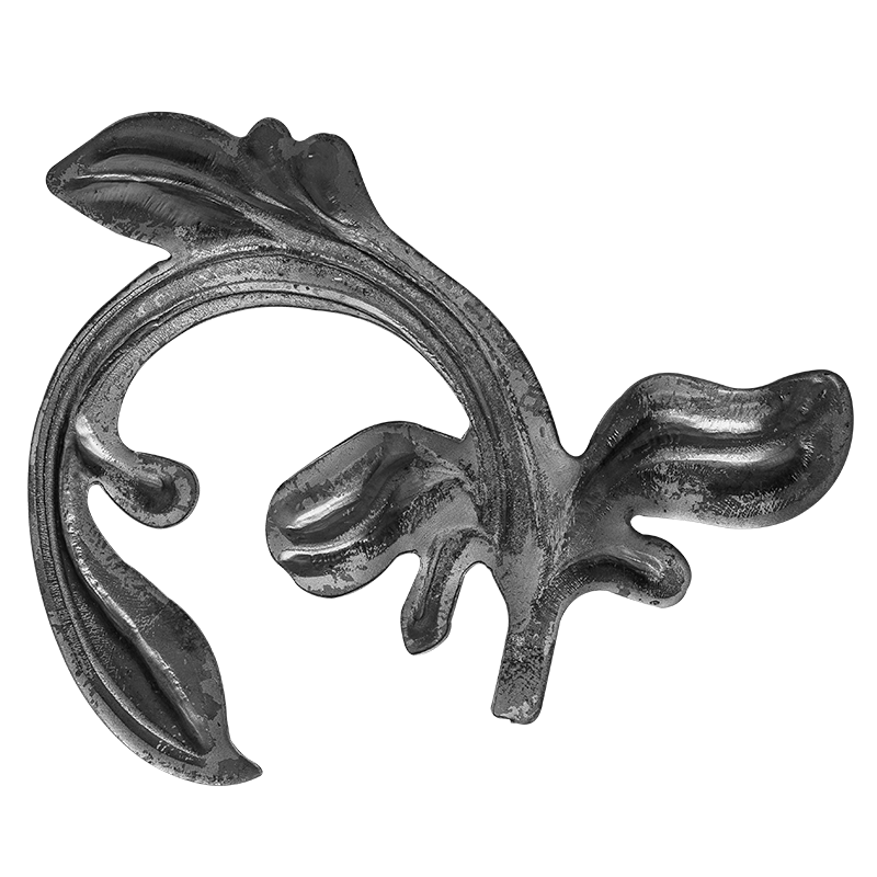 Liść stalowy ozdobny H215 x L175 x 4 mm prawy