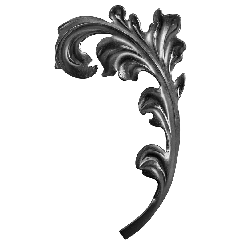 Liść z blachy lewy H230 mm x L135 mm x 2 mm