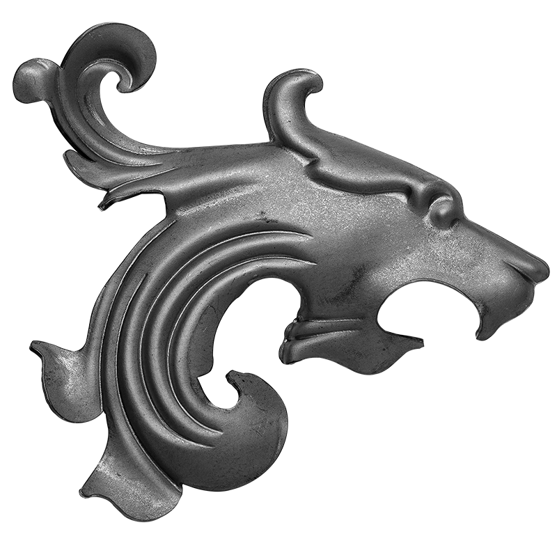 Głowa z blachy H240 mm x L140 mm x 2 mm prawa