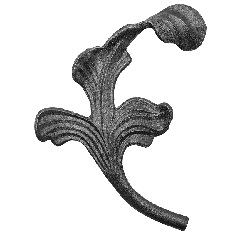Liść stalowy ozdobny H165 x L125 x 4 mm lewy