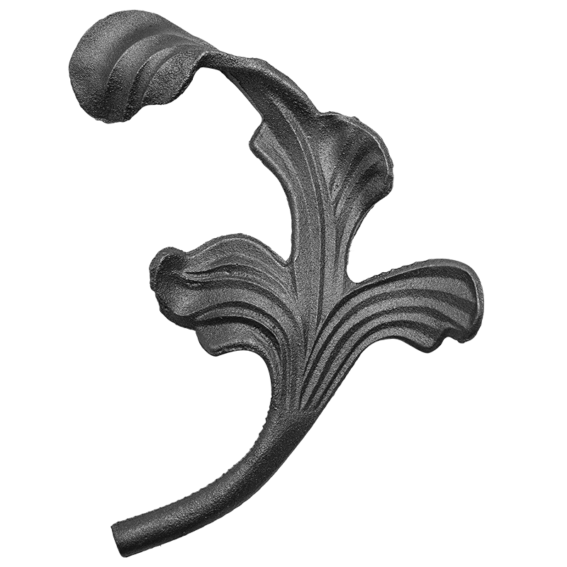 Liść stalowy ozdobny H165 x L125 x 4 mm prawy