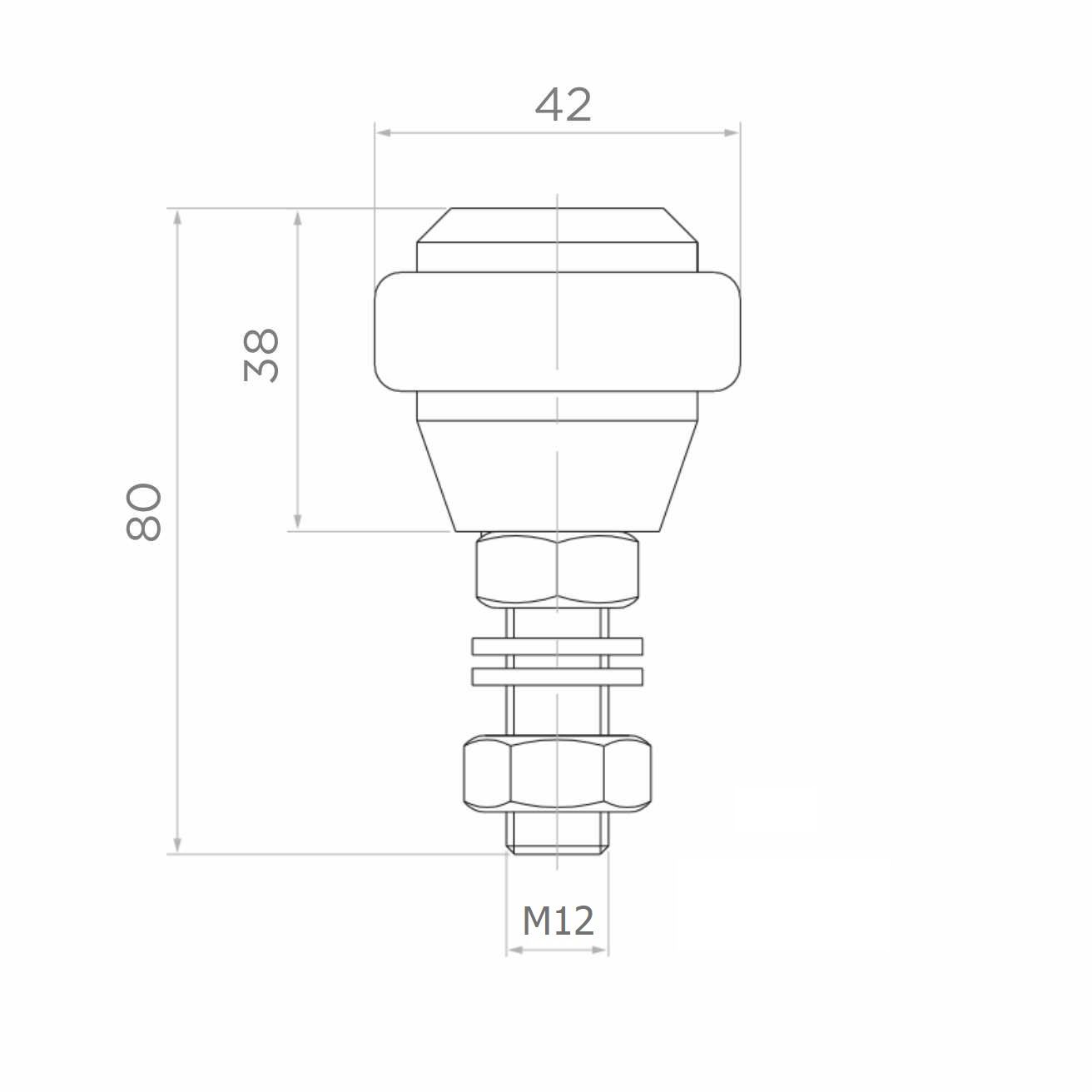 Rolka prowadząca gumowa fi 40 mm