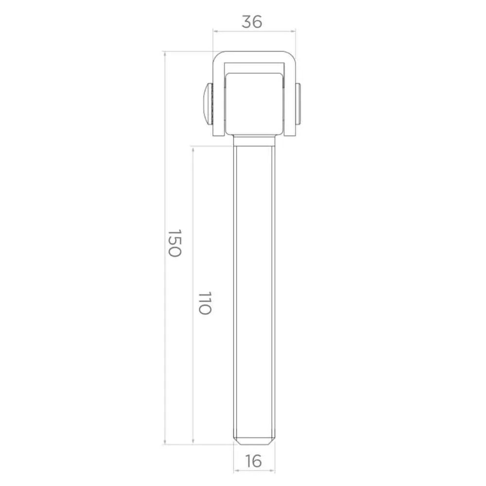 Zawias stalowy regulowany M16