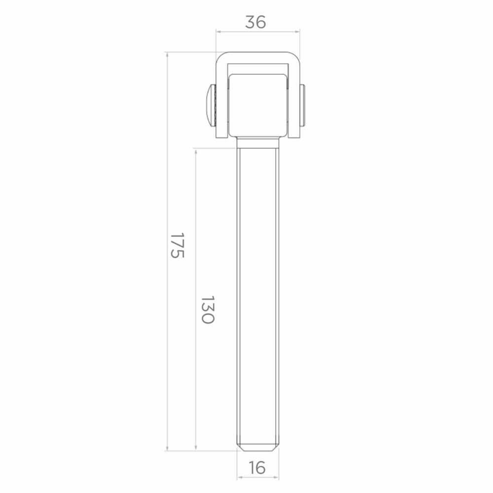 Zawias regulowany M16 do furtek